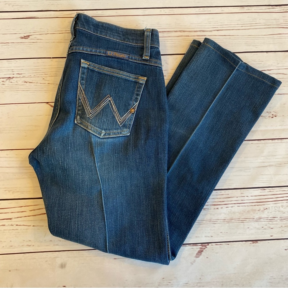 Wrangler Q Baby Mid Rise Dark Denim Jean